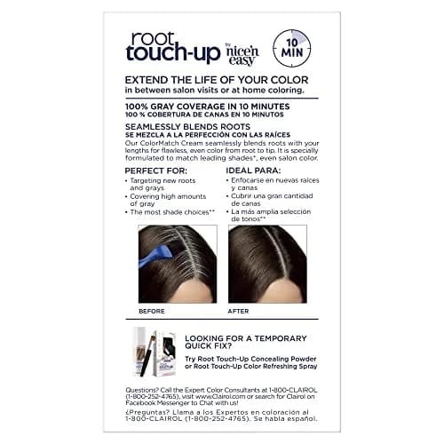 Clairol Permanent Root Touch-Up Hair Color, Black (2 Count, 0.25 lb) | Blends Salon Shades in 10 Minutes thumbnail 2