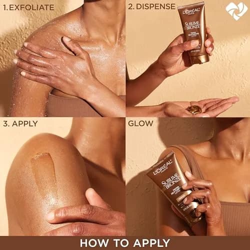 L'Oreal Paris Sublime Bronze Tinted Self-Tanning Lotion, Medium Natural Tan 148ml (5 fl. Oz) | Streak-Free Tan with Vitamin E thumbnail 2