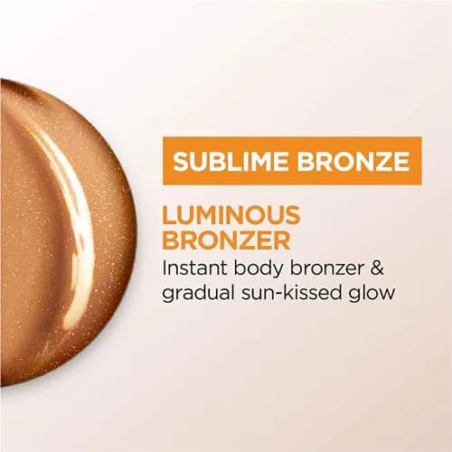 L'Oreal Paris Sublime Bronze Tinted Self-Tanning Lotion, Medium Natural Tan 148ml (5 fl. Oz) | Streak-Free Tan with Vitamin E thumbnail 3