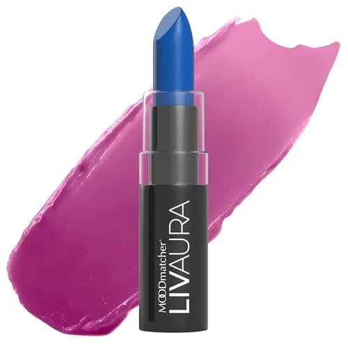 MOODmatcher LIVAURA Color Changing Lipstick Pink | 0.12 oz (3.4 g) — Dark Blue