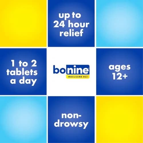 Bonine Meclizine HCl Motion Sickness Relief 16 Ct | Non-Drowsy, Raspberry Chewable Tablets thumbnail 3