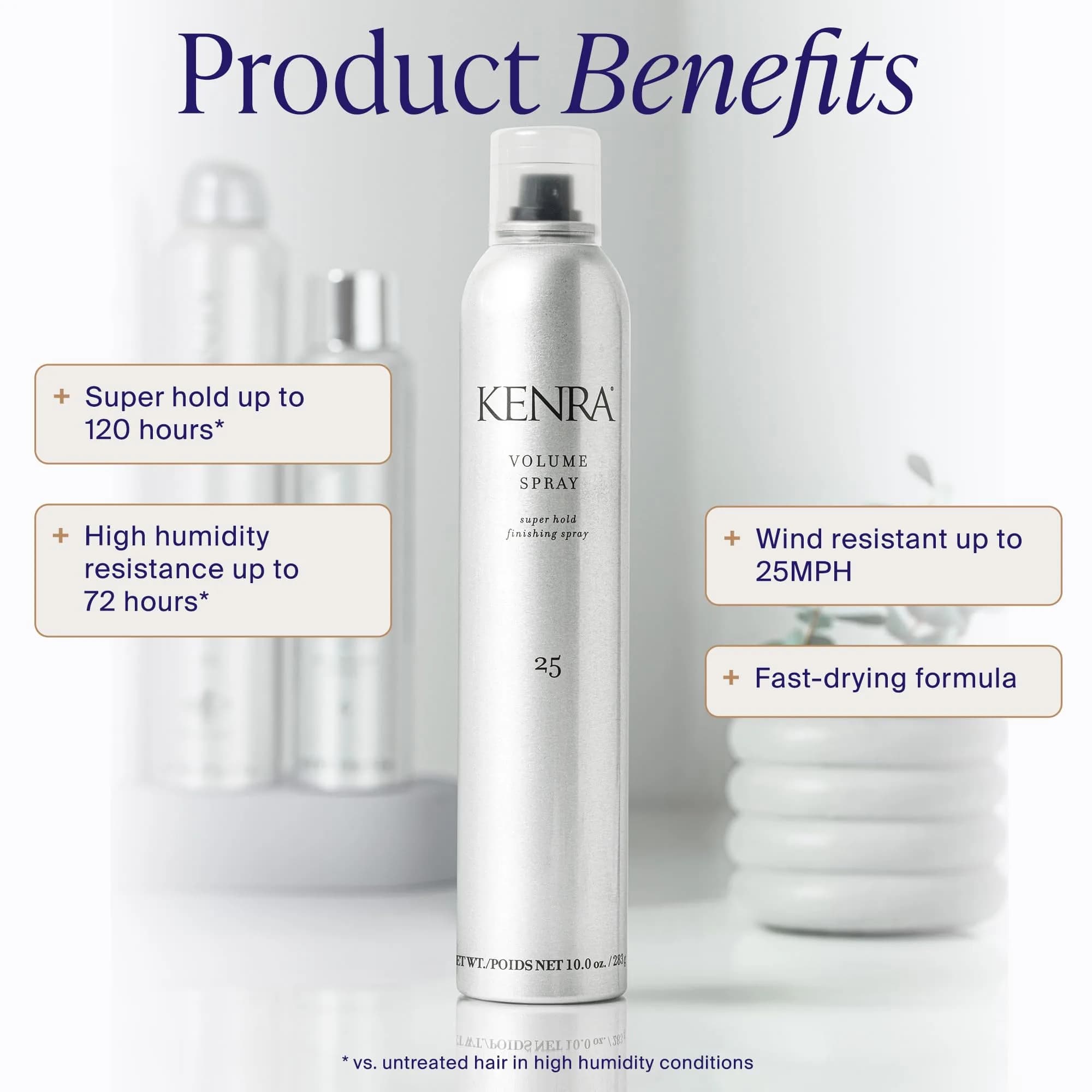 Kenra Professional Volume Spray 25 10 oz (295 ml) | Super Hold Finishing & Styling Hairspray with Humidity Resistance - view 2