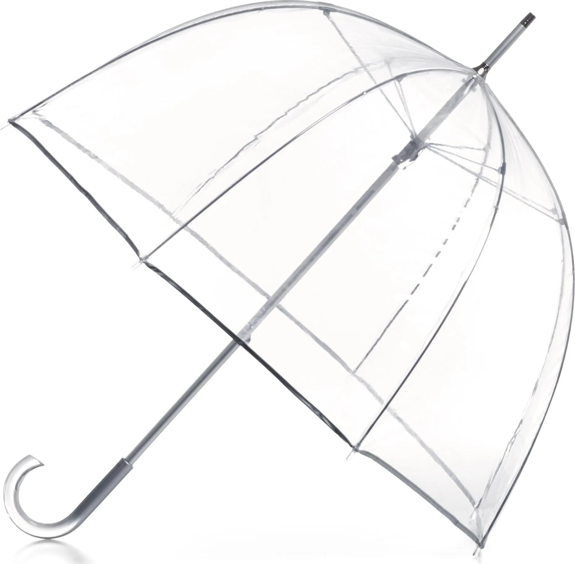 totes Signature Clear Bubble Umbrella 51" | Transparent Automatic Open Stick Umbrella for Travel & Events - main product image