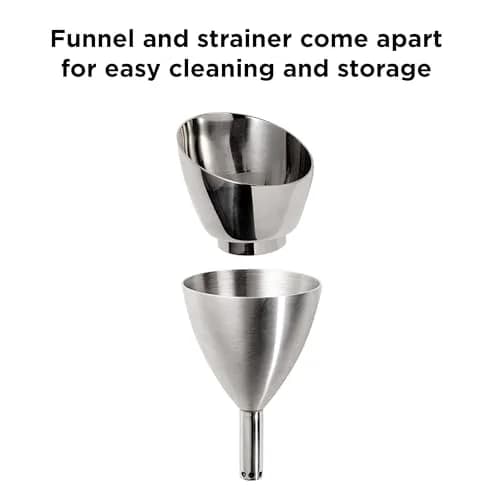 Rabbit Wine Aerator Shower Funnel with Sediment Strainer, Stainless Steel | 237ml (8 Fl Oz) thumbnail 5