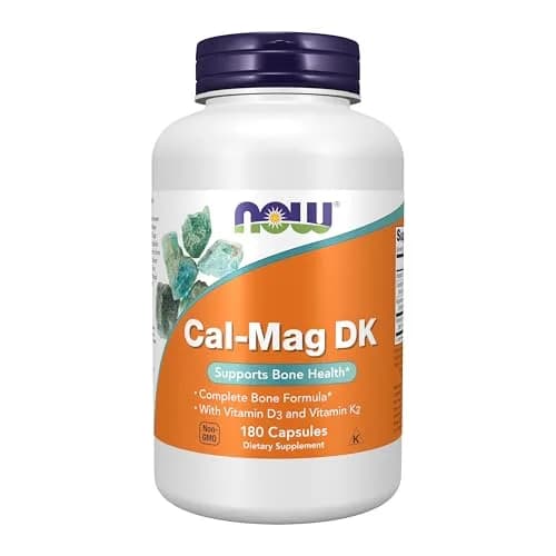 NOW Supplements Cal-Mag DK with Vitamins D3 & K2, 180 Caps | Bone Support with Calcium & Magnesium thumbnail 1