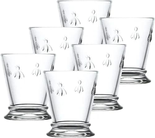 La Rochère Napoleon Bee Tumbler Set of 6 | 255ml (9 oz) Glassware | Iconic French Design — Clear