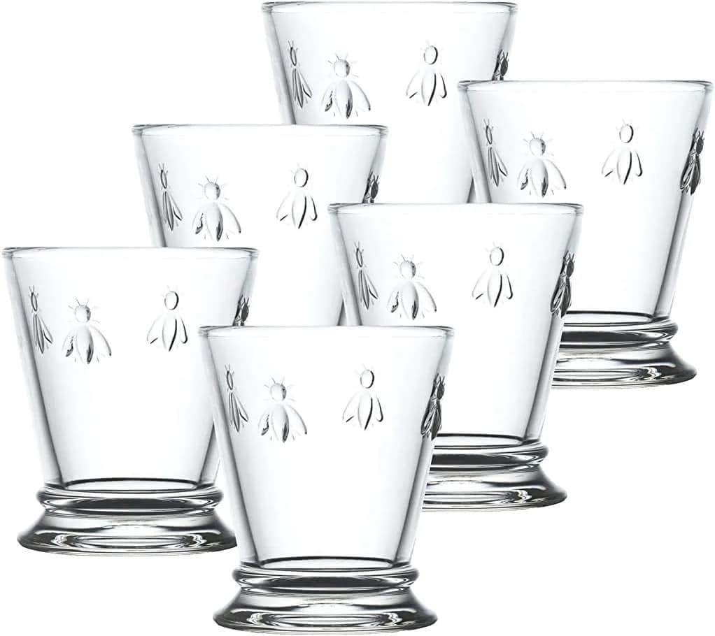 La Rochère Gold Rimmed Napoleon Bee Tumbler Set of 4 – 295ml (10 oz) | French Elegance for Your Table — Clear
