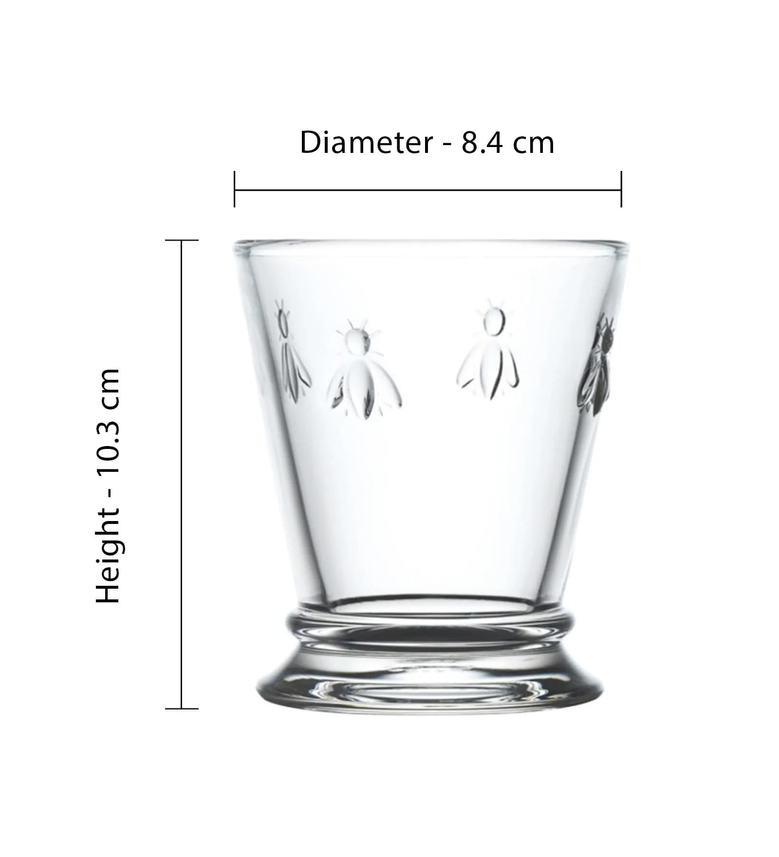 La Rochère Napoleon Bee Tumbler Set of 6 | 255ml (9 oz) Glassware | Iconic French Design - view 3