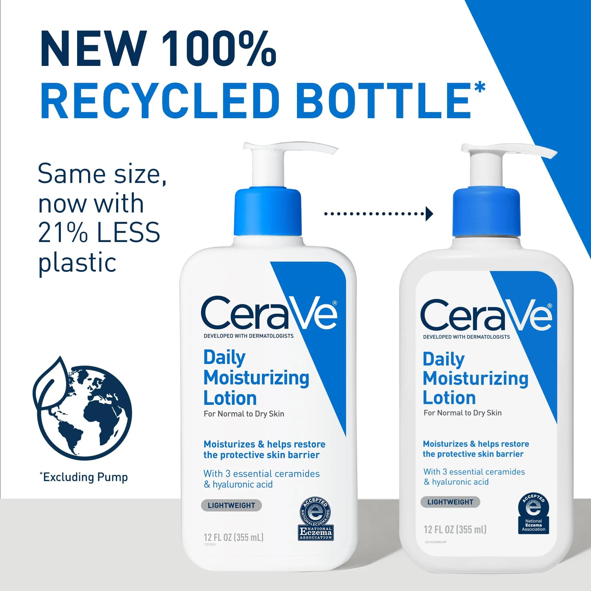 CeraVe Daily Moisturizing Lotion for Dry Skin, Body & Face 12oz (355ml) | Dermatologist Developed, Non-Comedogenic thumbnail 2