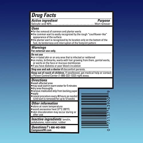 Compound W Wart Removal Strips 14 Count | Discreet, Waterproof, Maximum Strength thumbnail 6