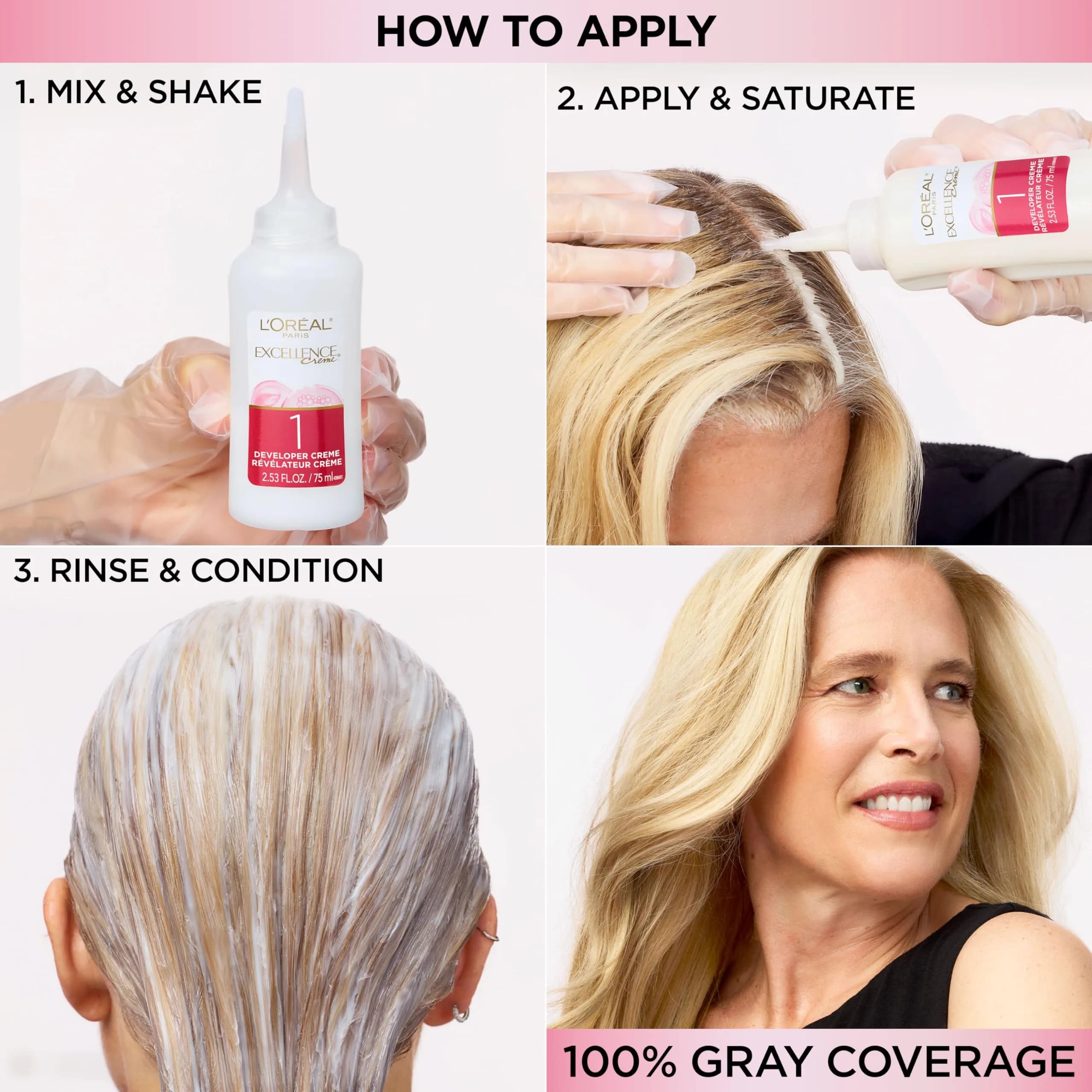 L'Oreal Paris Excellence Crème Permanent Hair Dye 8.5A Medium Light Ash Blonde Kit | Triple Care Color Routine - view 9