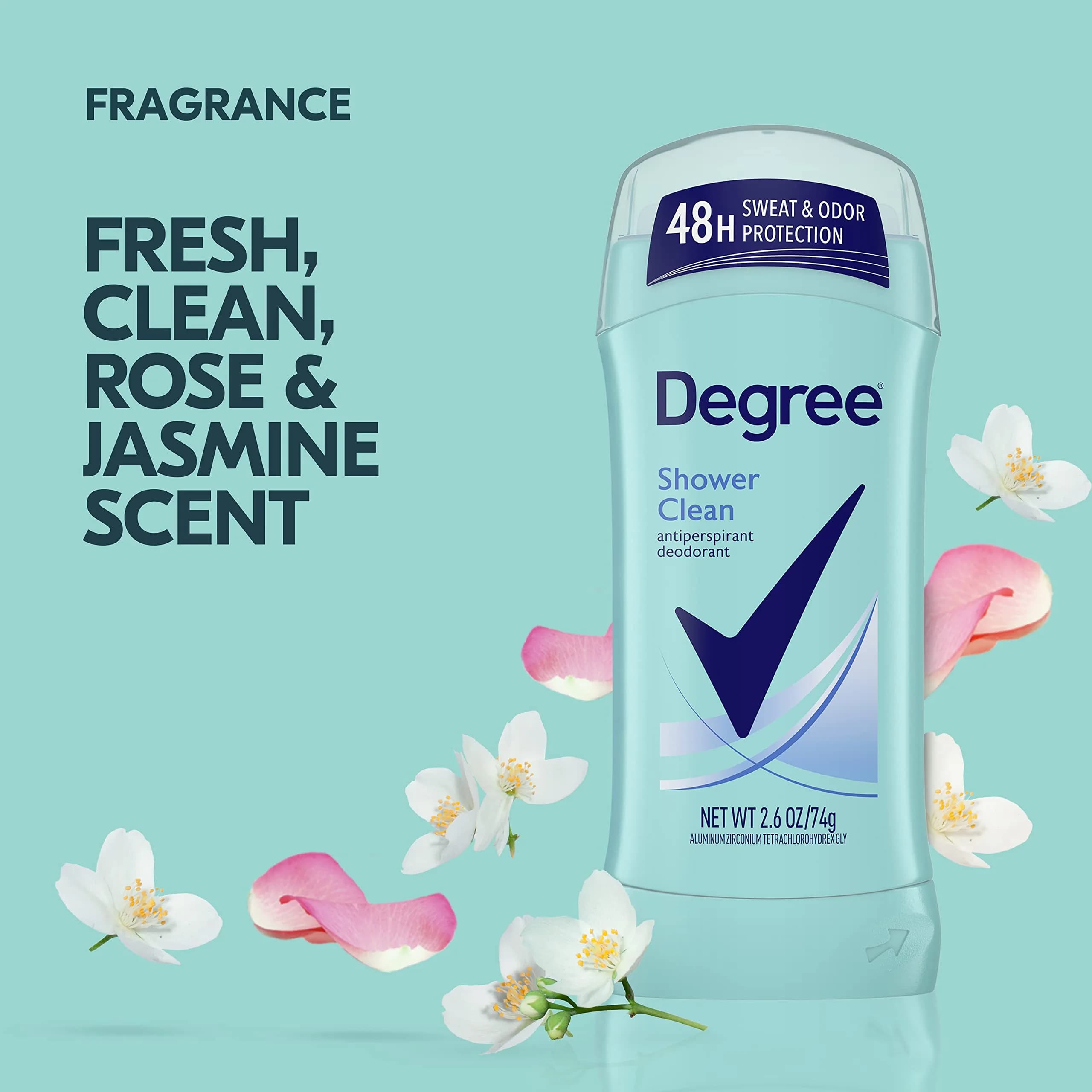Degree Shower Clean Antiperspirant Deodorant for Women 73.71ml (2.6 oz) | 48-Hour Sweat & Odor Protection - view 4