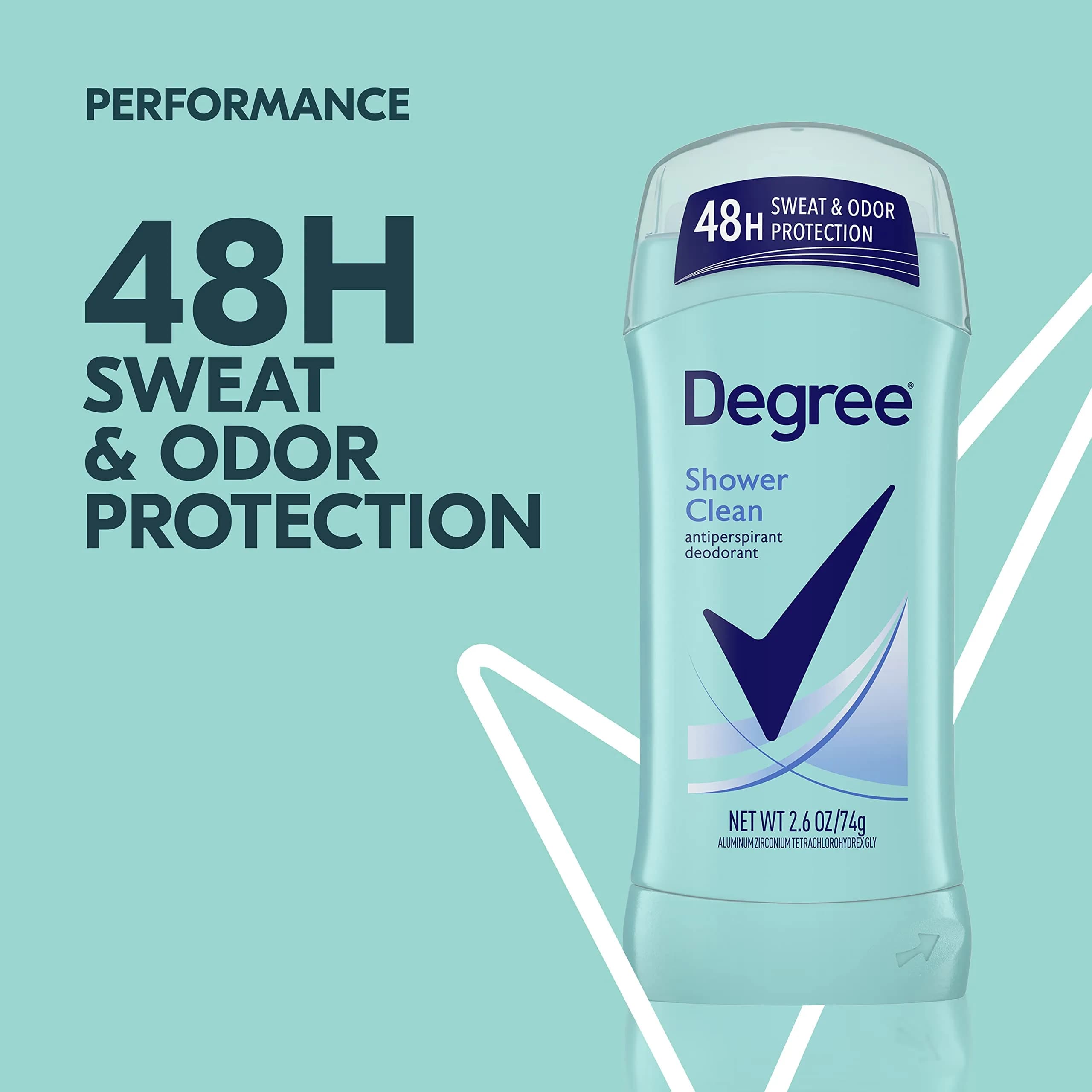 Degree Shower Clean Antiperspirant Deodorant for Women 73.71ml (2.6 oz) | 48-Hour Sweat & Odor Protection - view 3