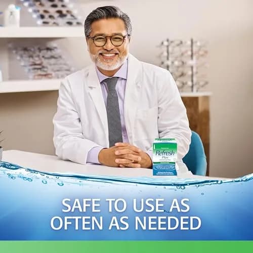 Refresh Plus Lubricant Eye Drops Preservative-Free Artificial Tears 0.4 mL (0.01 Fl Oz) 30 Single-Use Vials | FDA Approved Medication thumbnail 4