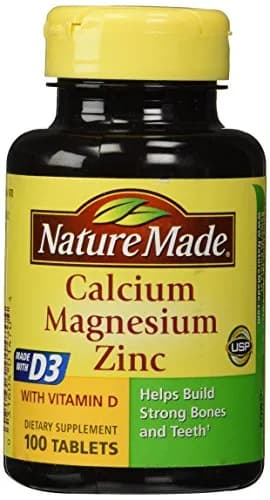 Nature Made Calcium Magnesium Zinc Tabs 100 Count | Supports Bone Health & Muscle Function thumbnail 1