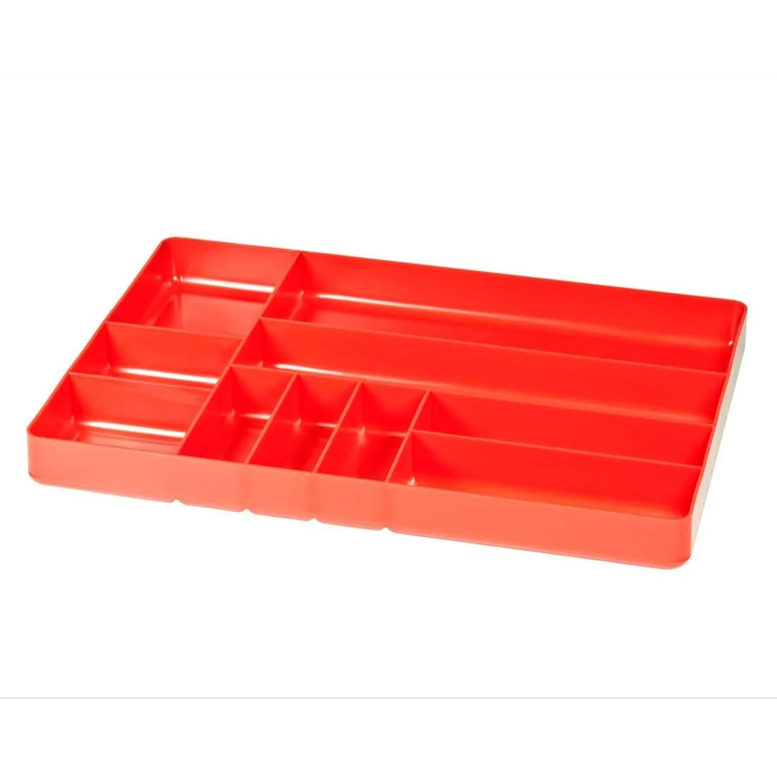 Ernst Manufacturing 10 Compartment Drawer Organizer Tray 27.9cm (11 in) x 40.3cm (16 in) x 3.8cm (1.5 in) | Stackable Red Plastic Tool Storage - main product image