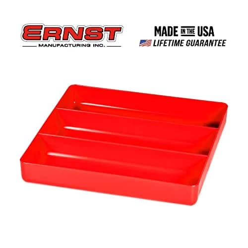 Ernst Manufacturing All Purpose Toolbox and Desk Tray: Stackable Organization Tray with 3 Compartments, 26.7cm x 26.7cm x 3.9cm | Fits Shallow Drawers thumbnail 5