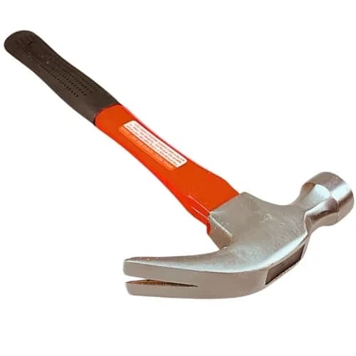 ARTESIA TOOL 13" 16oz Forged Steel Claw Hammer | Red Fiberglass Handle | 6.5" Rubber Grip | Dual-Purpose Building & Demolition thumbnail 1