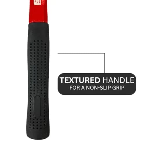 ARTESIA TOOL 13" 16oz Forged Steel Claw Hammer | Red Fiberglass Handle | 6.5" Rubber Grip | Dual-Purpose Building & Demolition thumbnail 3