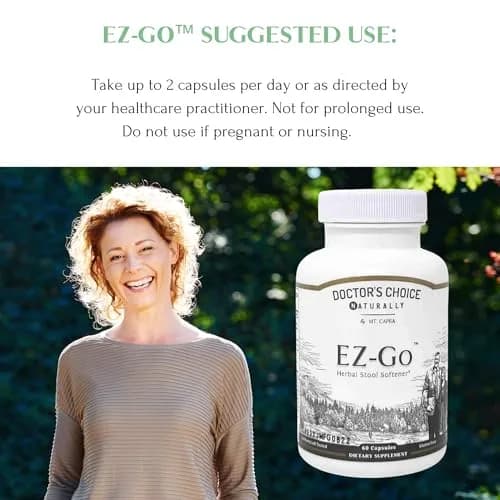 Mt. Capra EZ-Go Herbal Stool Softener 60 Capsules | Gentle Colon Support with Natural Fibers thumbnail 7