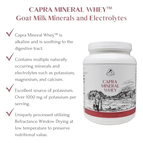Mt. Capra Mineral Whey | from Goat Milk Whey | 50.8 oz | All-Natural Mineral & Electrolyte Supplement thumbnail 3