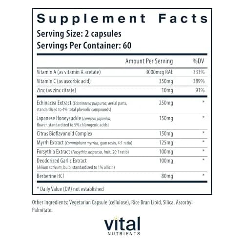 Vital Nutrients Herbal Biotic 120 Capsules | Immune & Respiratory Support, Vegan Formula thumbnail 2