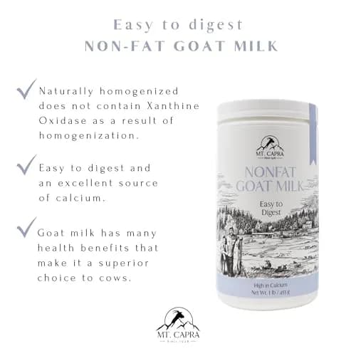 Mt. Capra Non-Fat Goat Milk | A2 Milk | 16 Servings - 1 Pound thumbnail 3