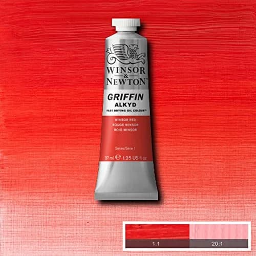 Winsor & Newton Griffin Alkyd Fast Drying Oil Paint, Winsor Red | Quick Dry Oil Color for Artists thumbnail 4