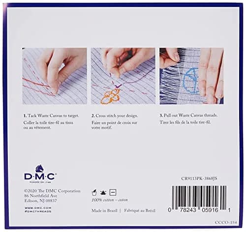 DMC Waste Canvas 12x18-Inch | Cross-Stitch on Non-Traditional Fabrics thumbnail 2