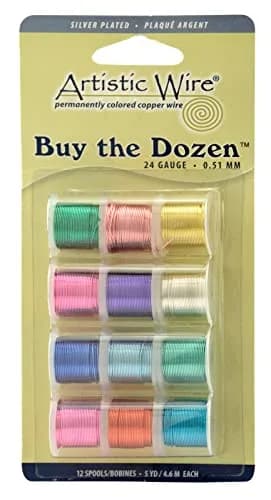Artistic Wire 24 Gauge Silver Plated Copper Craft Wire 5 yd (45.7 m) | Tarnish Resistant, Assorted Colors thumbnail 1