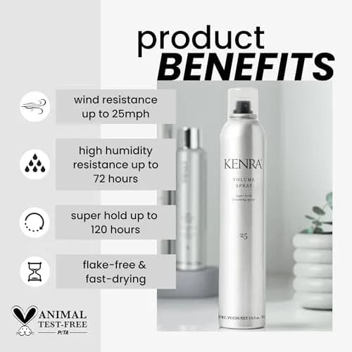 Kenra Professional Volume Spray 25 10 oz (2-Pack) | Super Hold Finishing Hairspray with 120-Hour Hold thumbnail 2