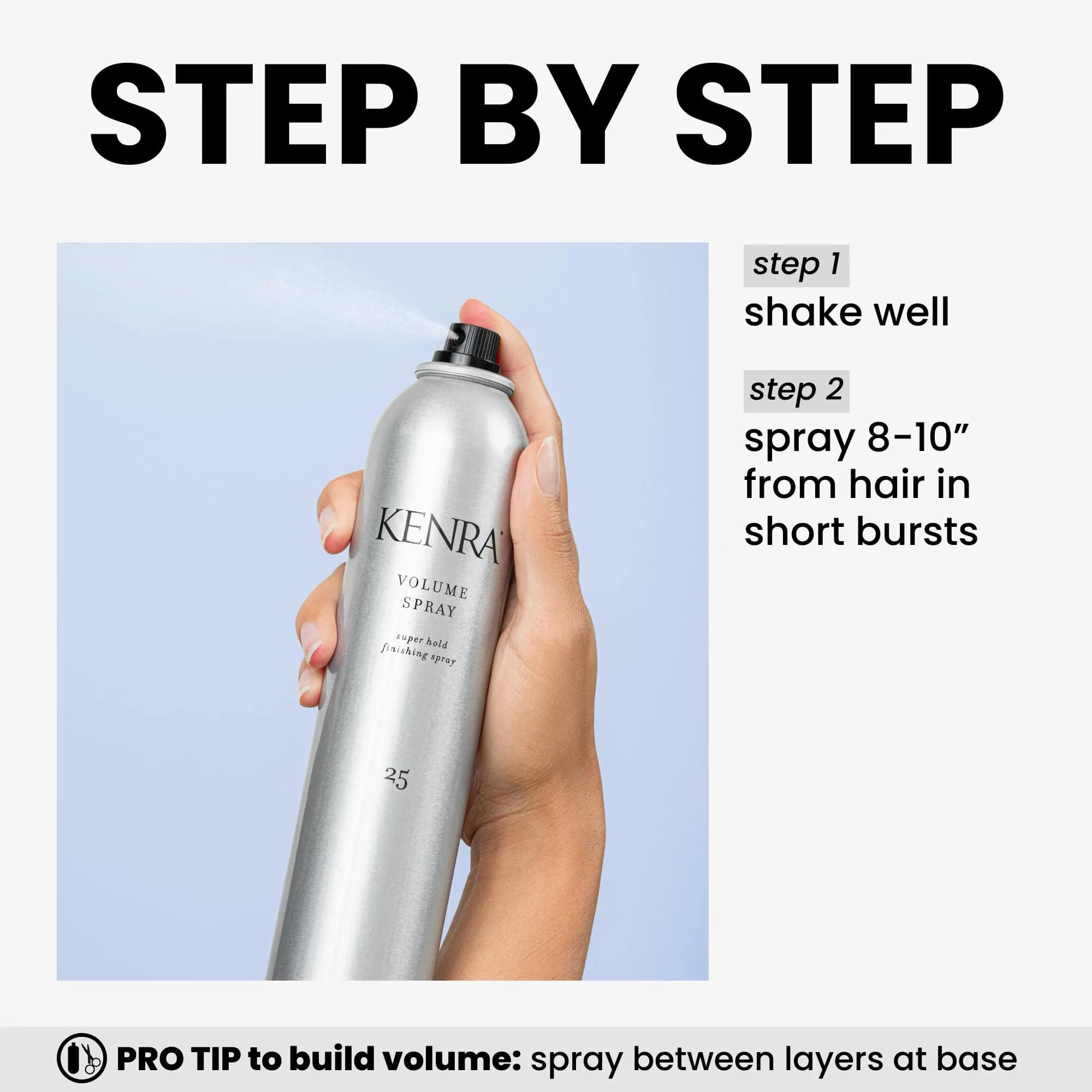 Kenra Professional Volume Spray 25 10 oz (2-Pack) | Super Hold Finishing Hairspray with 120-Hour Hold - view 4