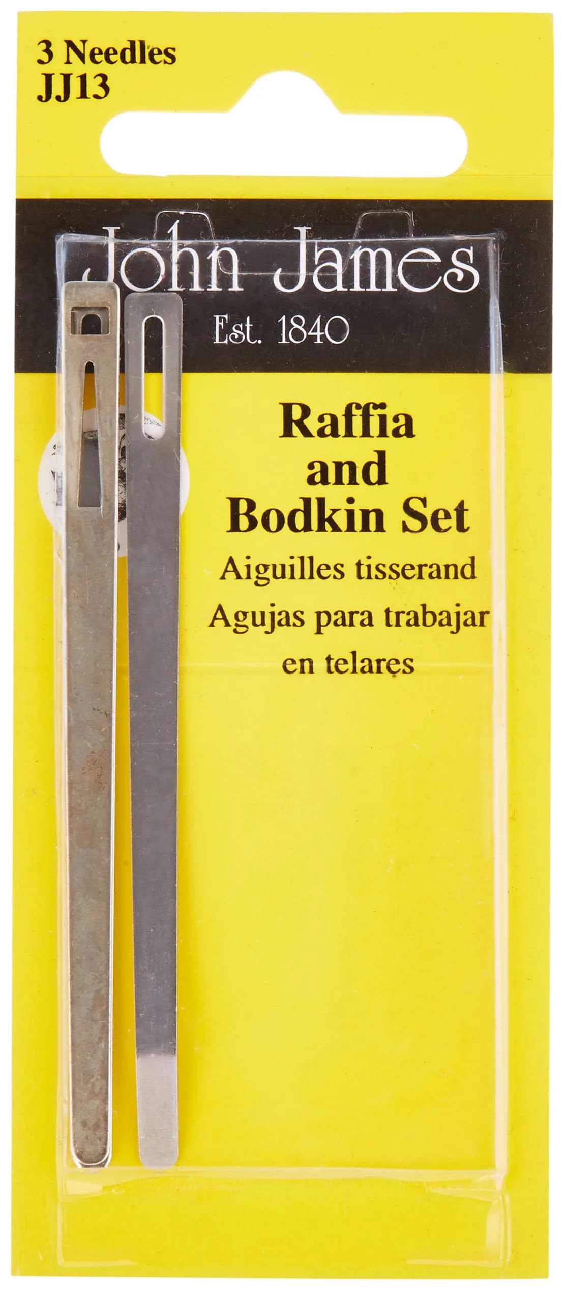 Colonial Needle Raffia and Bodkin Needle Set | Thread Elastic Ribbon Drawstrings Easily — White