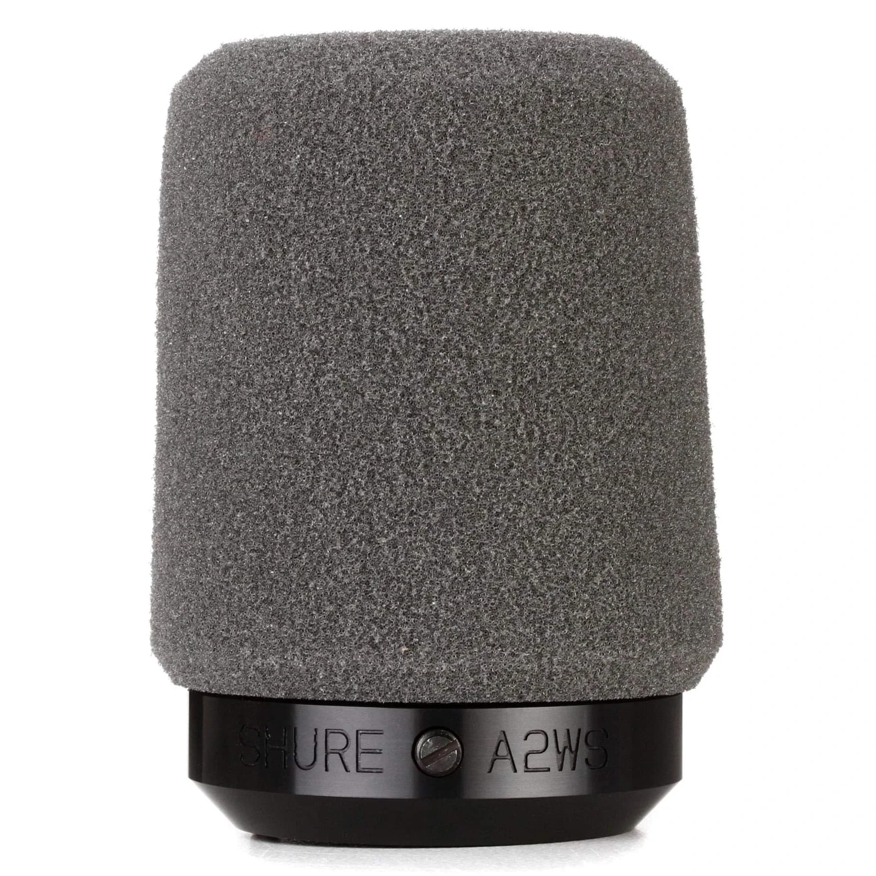 Shure A2WS Locking Microphone Windscreen for SM57 & 545 Series Mics | Reduces Wind & Breath Noise (Gray, 5.5" x 8" x 1.25") — Gray