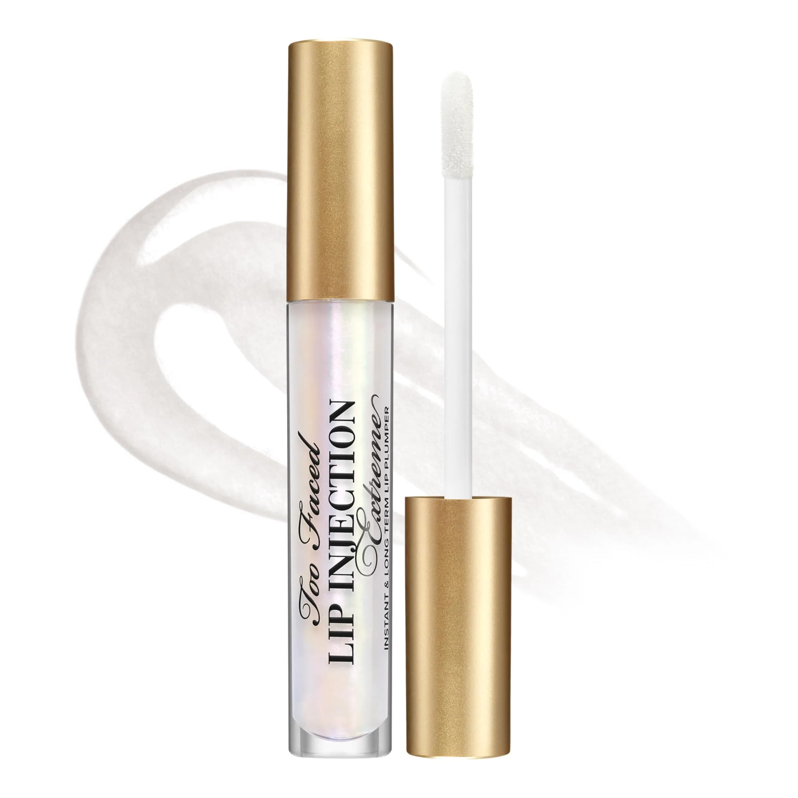 Too Faced Lip Injection Lip Gloss Cooling Plumper - Sweet Spot (Cool Vivid Lavender) 6.5ml (0.2 Fl Oz) | Instant Volume & Shine — 01 Original (Clear) / 0.14 Fl Oz