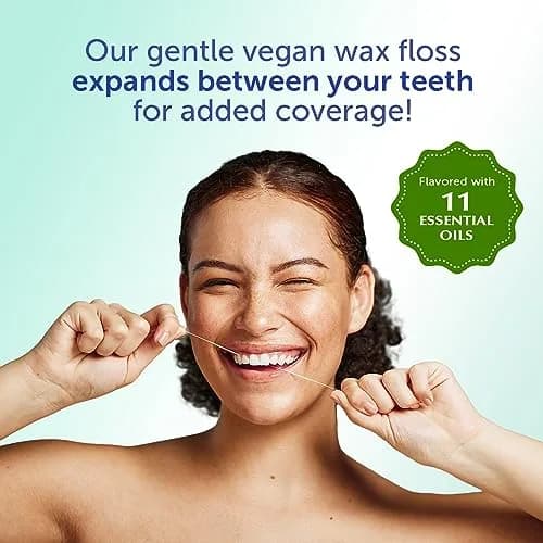 Eco-Dent GentleFloss Dental Floss, Waxed, Mint | Vegan Plant-Based Wax, Recyclable Packaging thumbnail 3