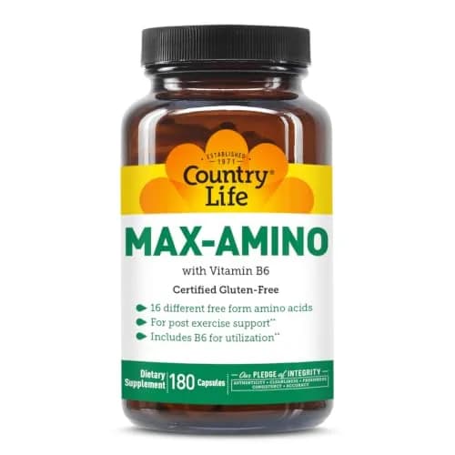 Country Life Maxi-Amino Caps, 16 Free-Form Amino Acids, 180 Capsules | Supports Muscle & Recovery thumbnail 1