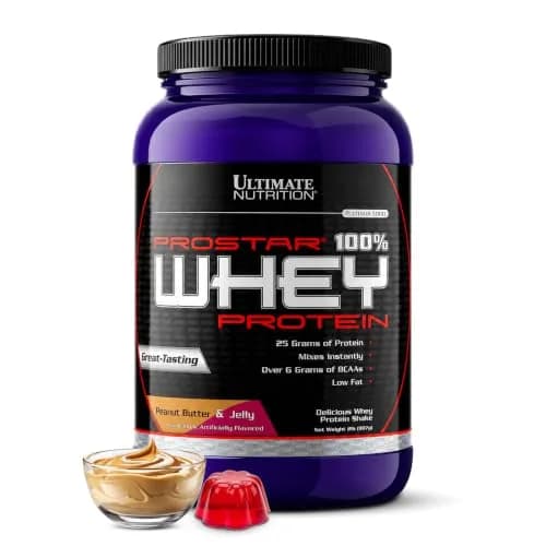 Ultimate Nutrition Prostar Whey Protein Isolate PB&J 2 lb | 25g Protein, Low Carb, Fast Absorbing thumbnail 1