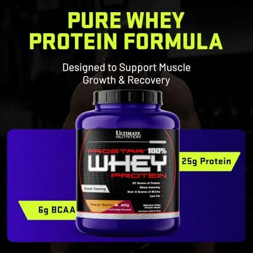 Ultimate Nutrition Prostar Whey Protein Isolate PB&J 2 lb | 25g Protein, Low Carb, Fast Absorbing thumbnail 3