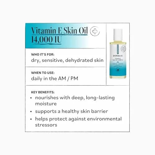 Derma E Vitamin E Skin Oil 14,000 IU 2 fl oz | Deep Hydration & Anti-Aging (120 chars) thumbnail 3