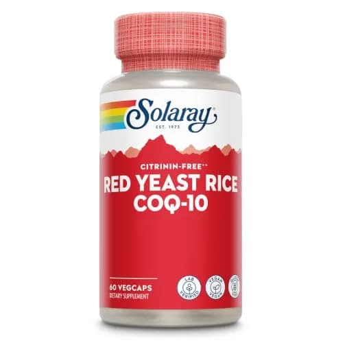 SOLARAY Red Yeast Rice with CoQ10 & Niacin | Supports Cardiovascular Health, Citrinin-Free, 60 VegCaps thumbnail 1