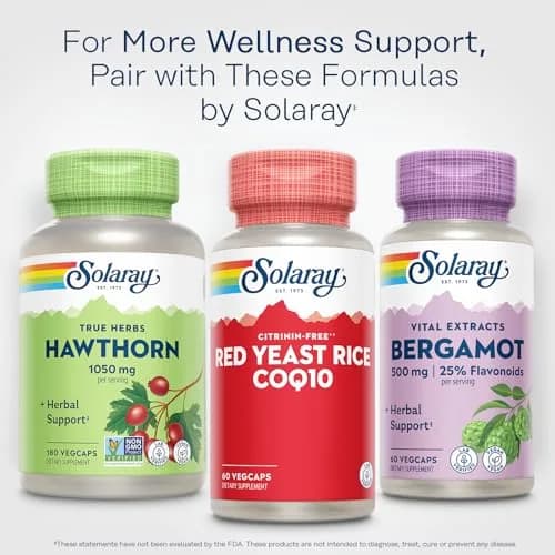 SOLARAY Red Yeast Rice with CoQ10 & Niacin | Supports Cardiovascular Health, Citrinin-Free, 60 VegCaps thumbnail 6