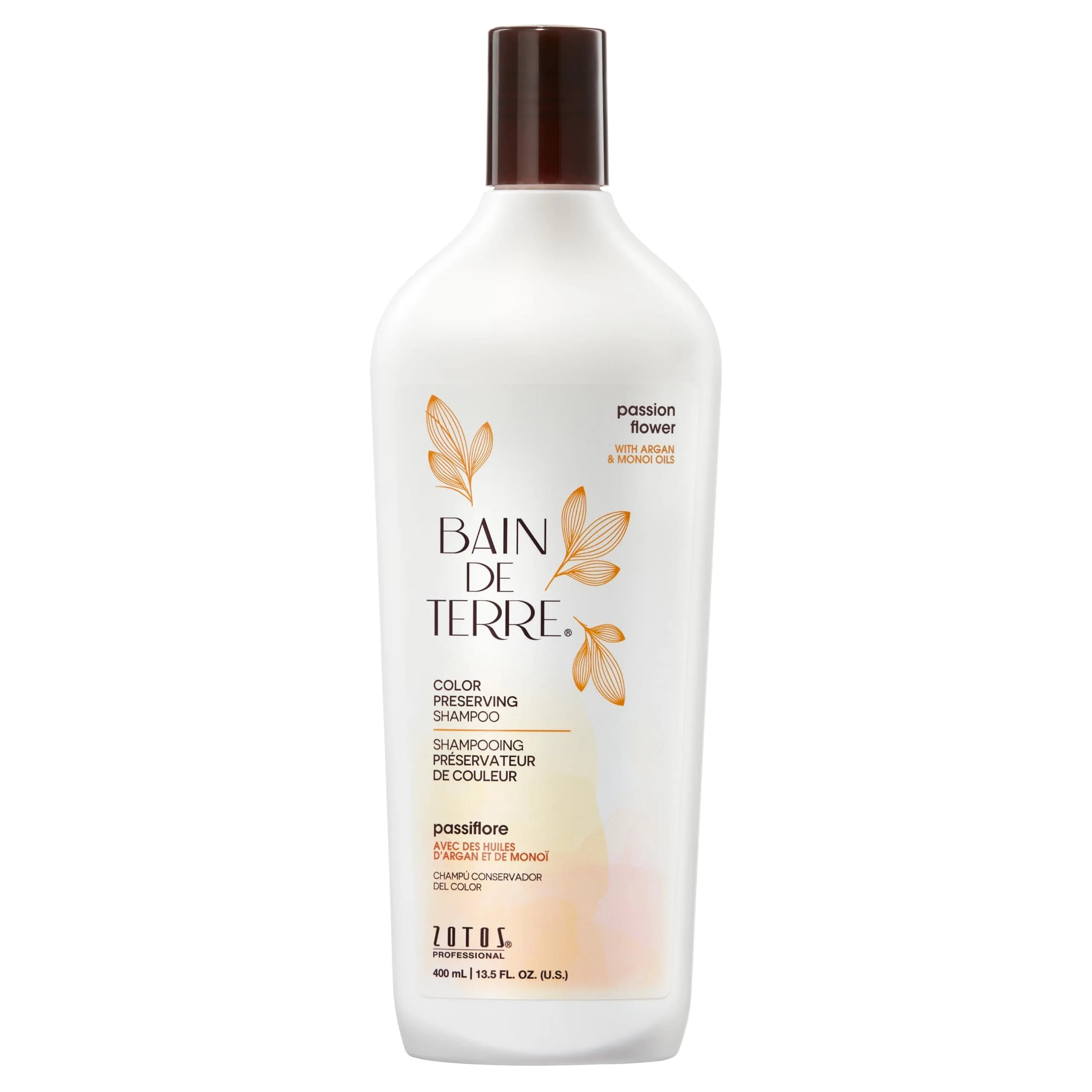 Bain de Terre Passion Flower Color Preserving Shampoo 13.5 Fl Oz | Protects Vibrant Hair Color