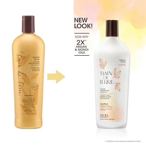 Bain de Terre Passion Flower Color Preserving Shampoo 13.5 Fl Oz | Protects Vibrant Hair Color thumbnail 2