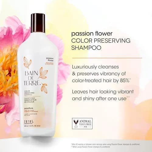 Bain de Terre Passion Flower Color Preserving Shampoo 13.5 Fl Oz | Protects Vibrant Hair Color thumbnail 3