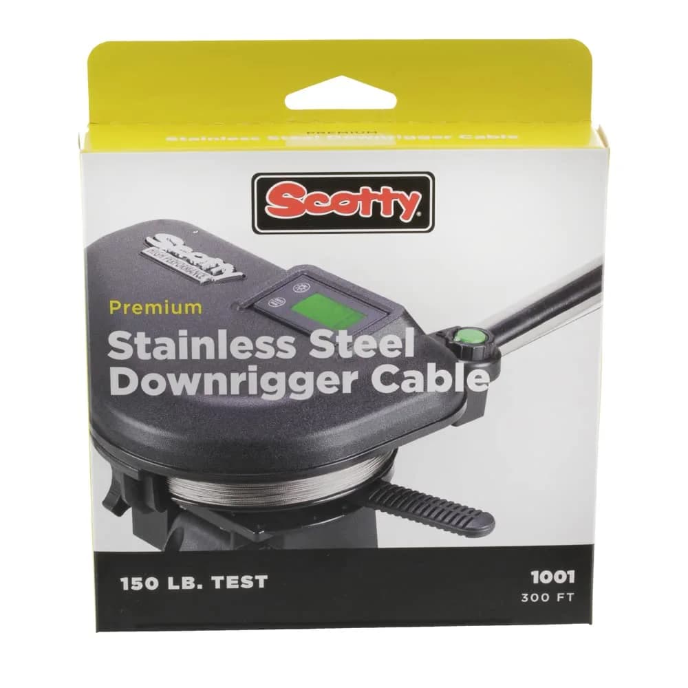 Scotty #1001 Premium Stainless Steel Downrigger Cable 300-Foot | Corrosion Resistant & Lasts — brown