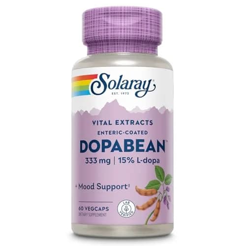 SOLARAY Dopabean 333mg Mucuna Pruriens L-Dopa Wellness Support Supplement 60 Servings thumbnail 1