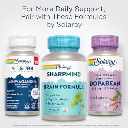 SOLARAY Dopabean 333mg Mucuna Pruriens L-Dopa Wellness Support Supplement 60 Servings thumbnail 6