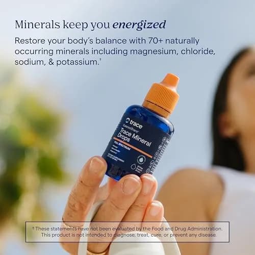 Trace Minerals ConcenTrace Mineral Drops, 70+ Ionic Minerals, 59ml (2 fl oz) | Full Spectrum Electrolyte Concentrate thumbnail 5