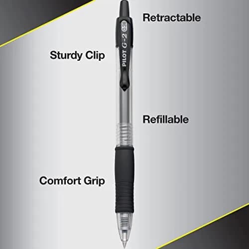 PILOT G2 Gel Roller Pens Ultra Fine Point 0.38 mm Red Pens 12 Count | Longest-Lasting Gel Ink Pen thumbnail 5